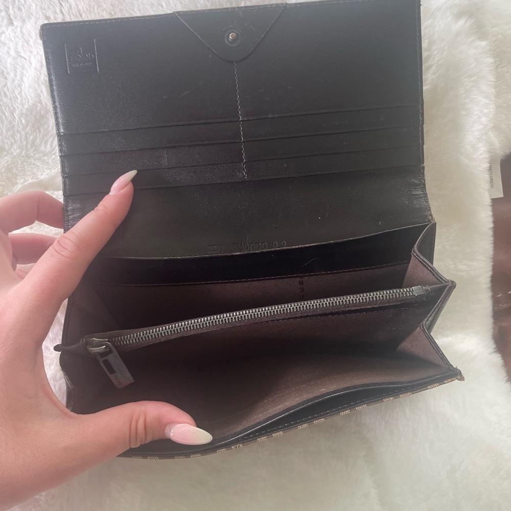 Authentic FENDI Zucca Canvas Leather Bifold Long Wallet - Picture 10 of 11